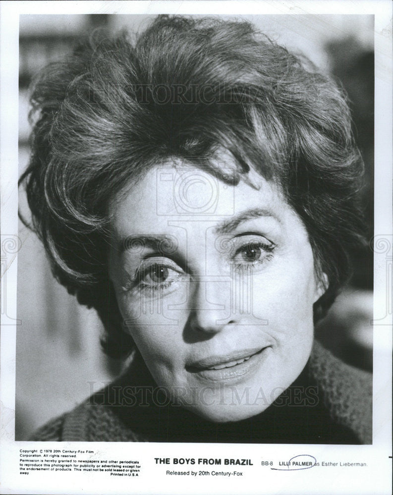1979 Press Photo Lilli Palmer staring in