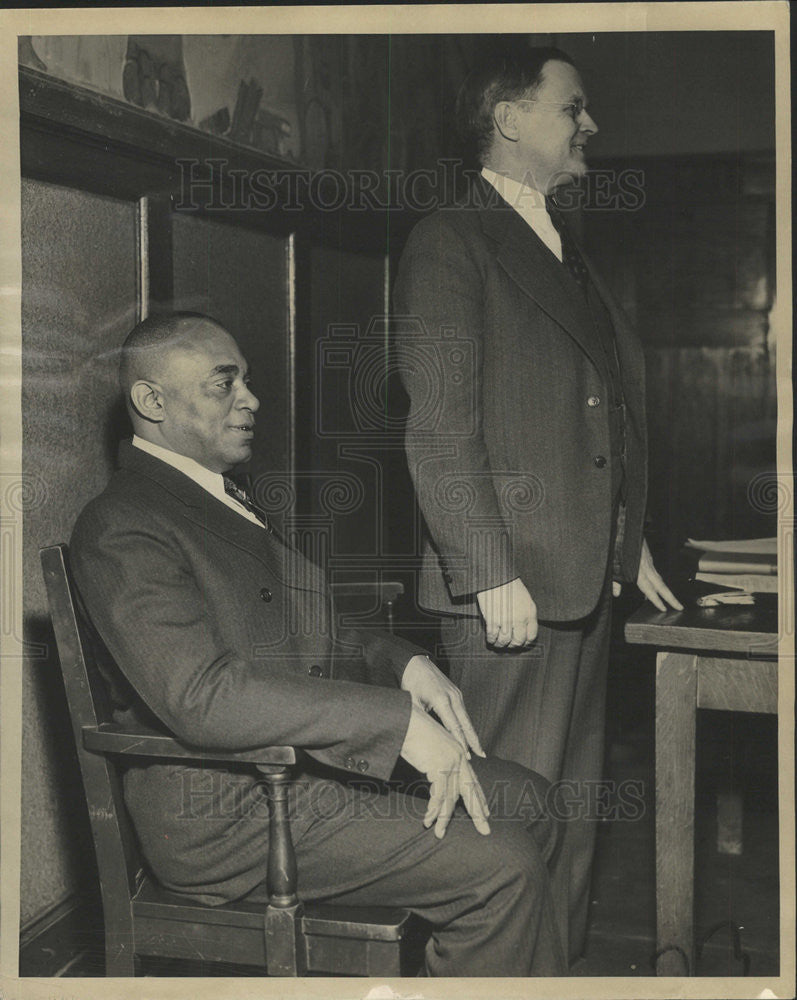 1937 Press Photo Dr. JH Smith and Dr. A.M. McDonald at the Baptist Ministers - Historic Images