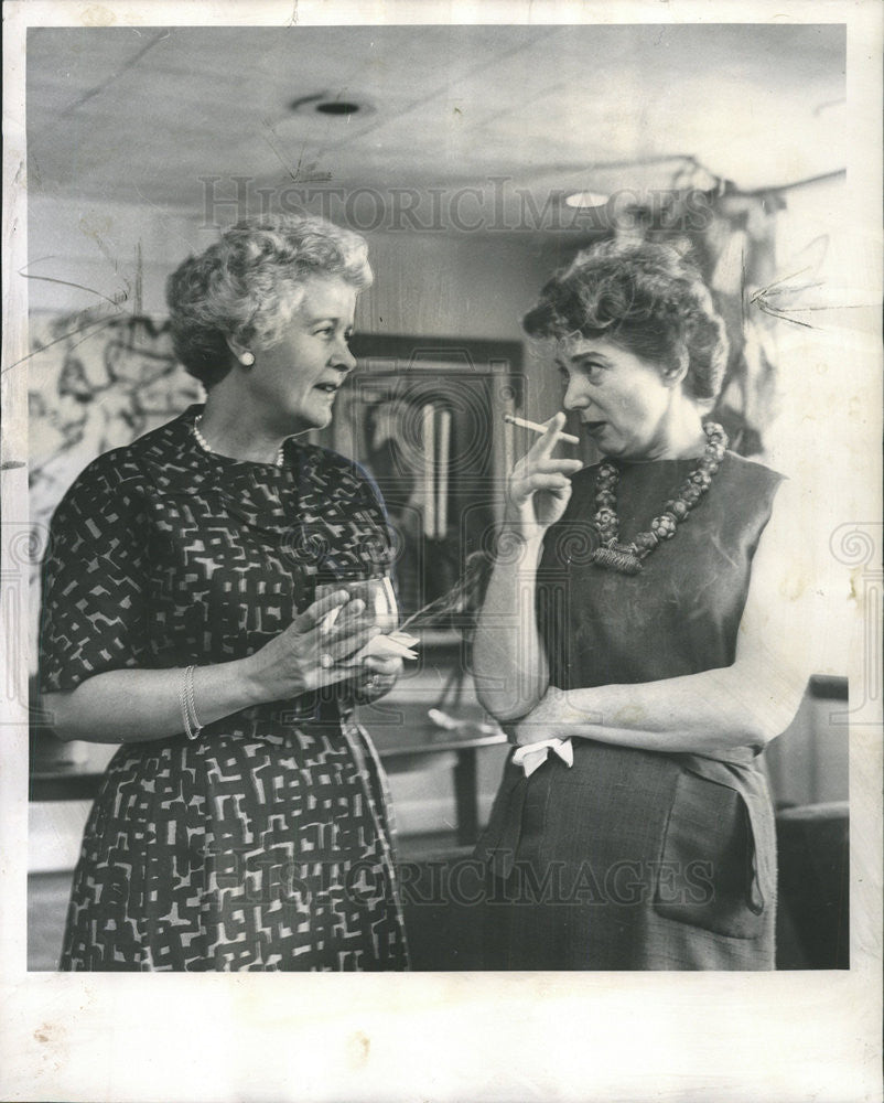 1962 Press Photo May Festival Committee Members Mrs. Wanzer &amp; Mrs. Newman - Historic Images