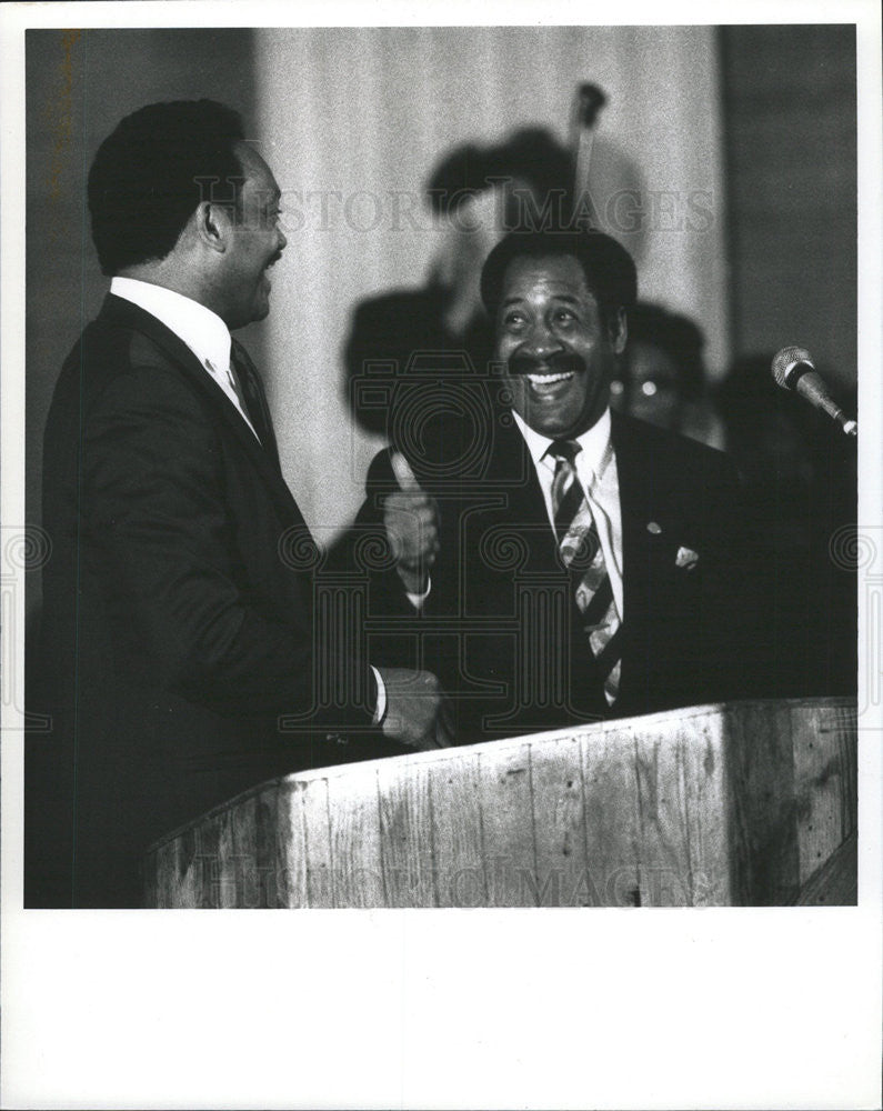 1989 Press Photo United States Chicago Illinois Mayor Eugene Sawyer - Historic Images