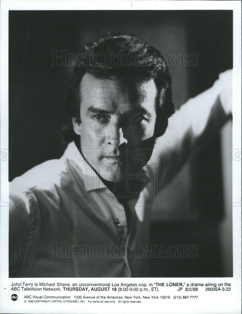 1988 Press Photo JOHN TERRY AMERICAN FILM ACTOR - Historic Images