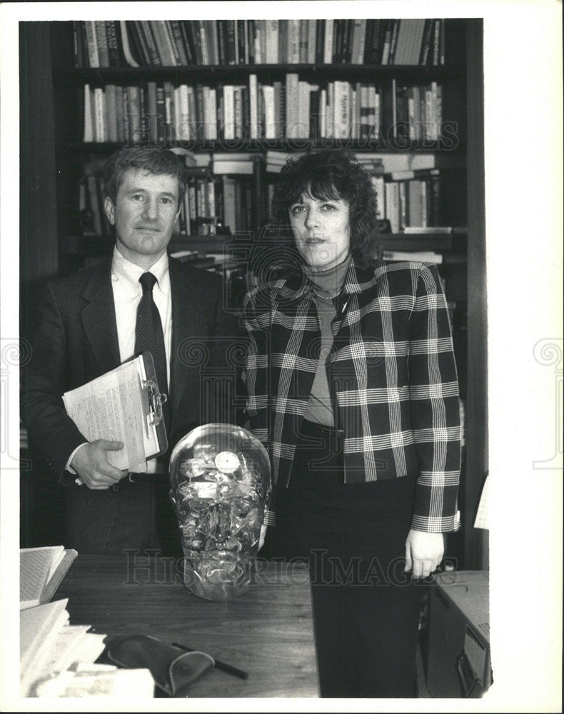 1987 Press Photo DR, JUDY TELLERMAN DR. DAVID CLARK TEEN SUICIDES - Historic Images