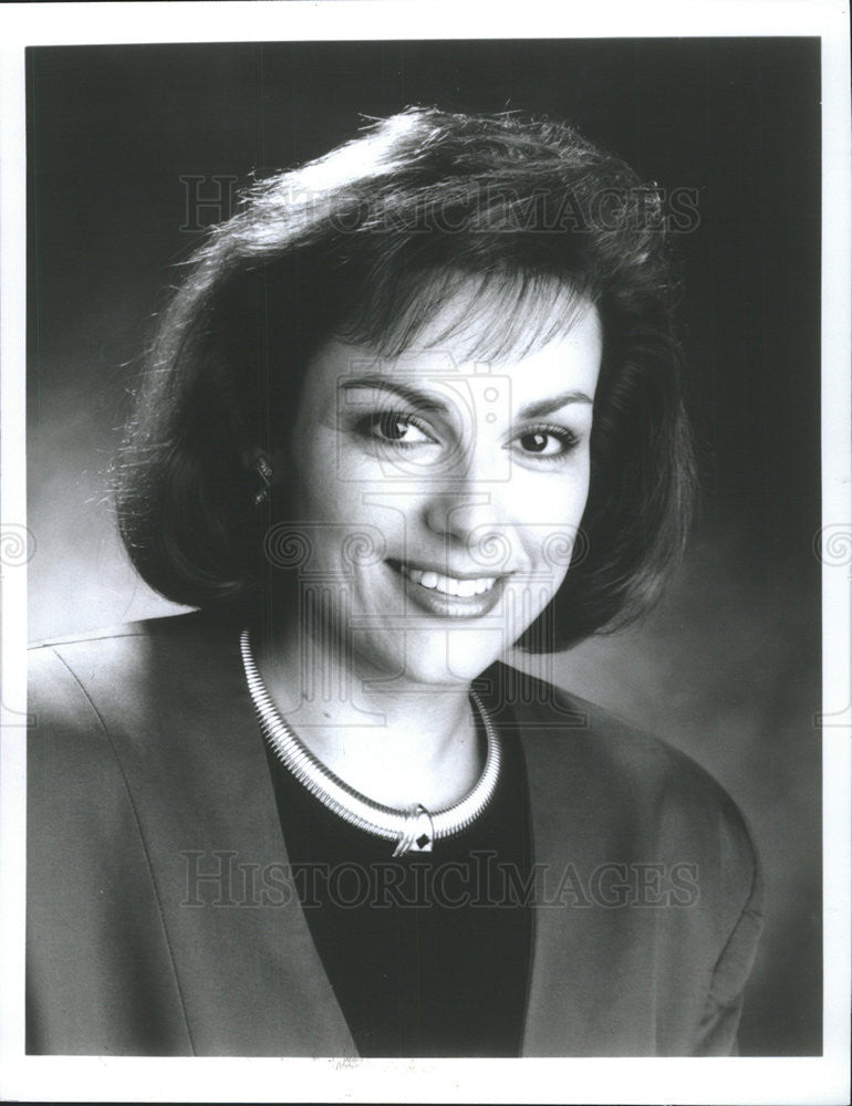 o1955 Press Photo Roseanne Tellez American Television Reporter and Anchor - Historic Images