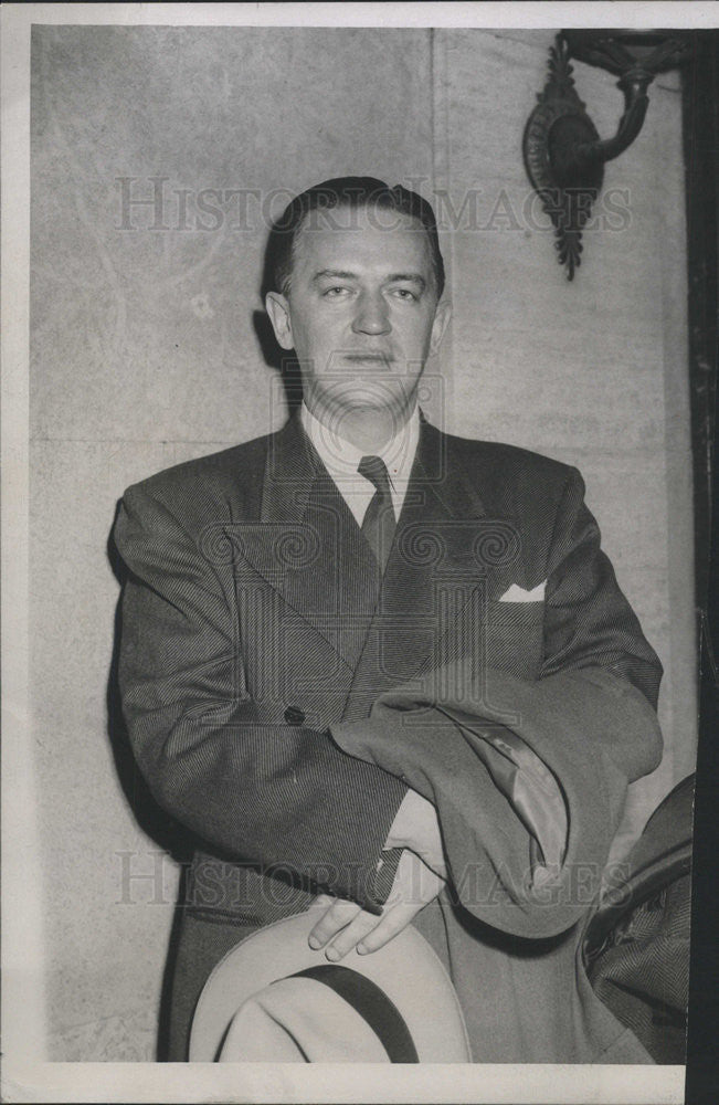 1943 Press Photo MYLES MCDONOUGH LIEUTENANT COOK COUNTY HIGHWAY POLICE - Historic Images