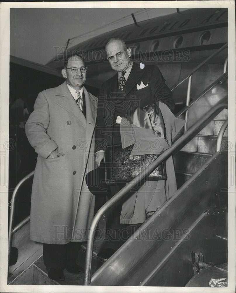 1947 Press Photo Lt Gen James Doolittle &amp; Milton Reynolds - Historic Images