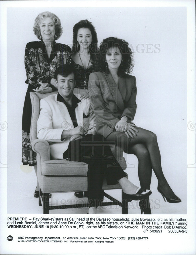 1991 Press Photo RAY SHARKEY AMERICAN ACTOR TV SERIES &quot;THE MAN IN THE FAMILY&quot; - Historic Images