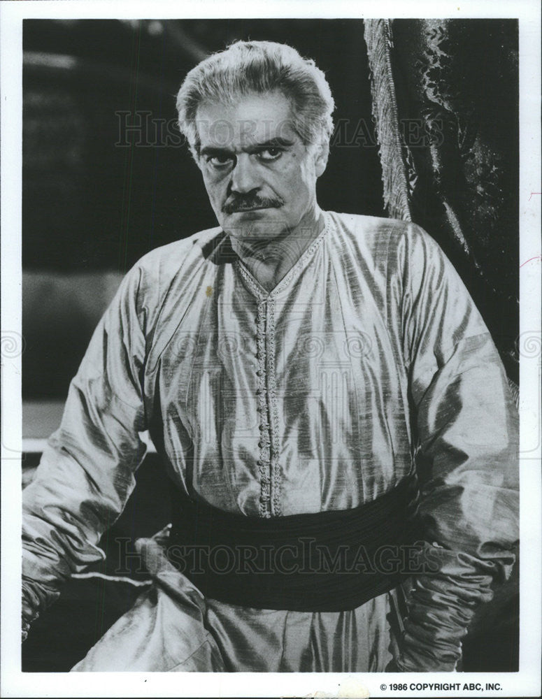 1986 Press Photo OMAR SHARIF EGYPTIAN ACTOR - Historic Images