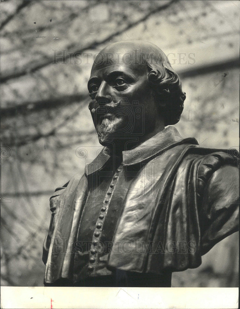 1964 Press Photo Statue of William Shakespear - Historic Images