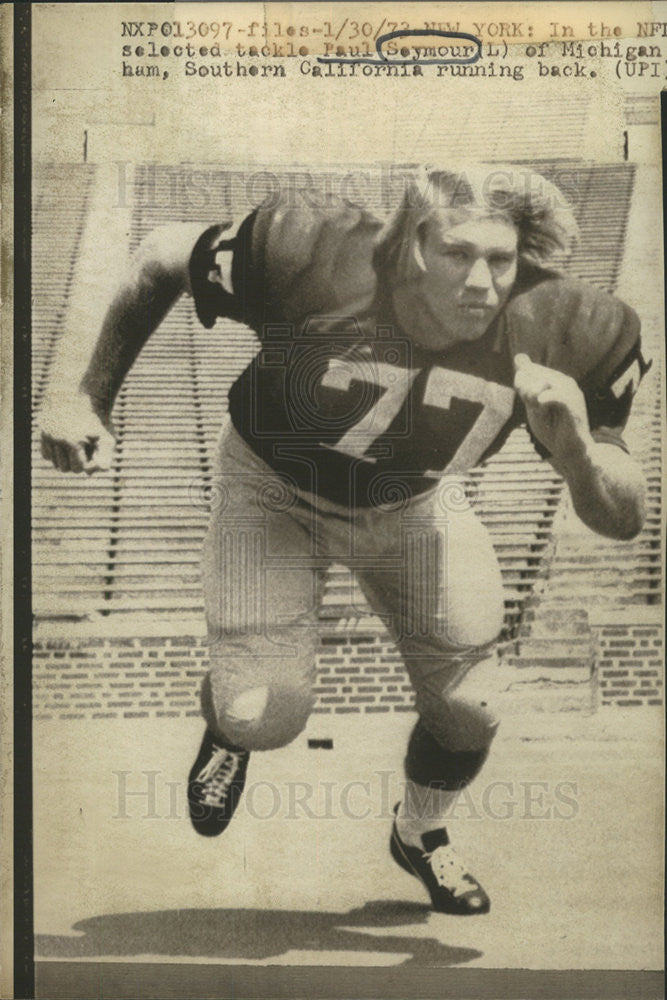 1973 Press Photo Paul Seymour,football running back - Historic Images