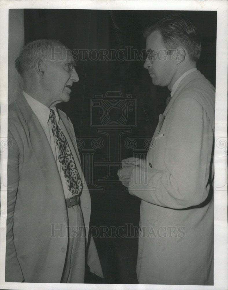 1950 Press Photo Dr Floyd W Reeves and Dr John E Ivey Jr - Historic Images