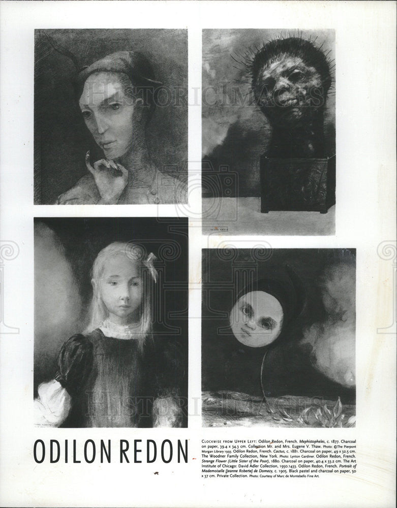 1994 Press Photo Odilon Redon, French,  Collestion Mr. and Mrs.  Eugene V. Thaw - Historic Images