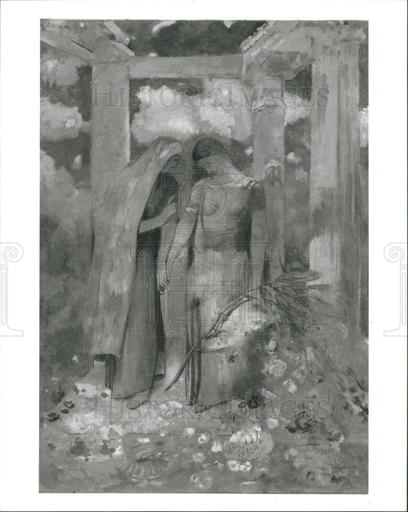 Press Photo Prince of Dreams Paint by Odilon Redon The Art Institute of Chicago - Historic Images