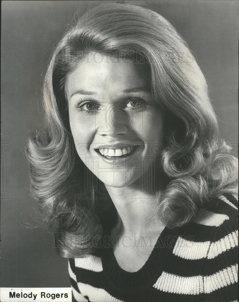 1975 Press Photo Melody Rogers,weather forecaster - Historic Images