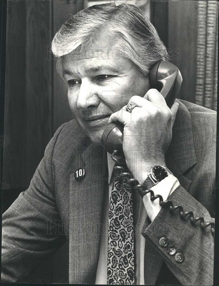 1984 Press Photo Pate Phillip, Rep Party Chairman of DuPage Co - Historic Images