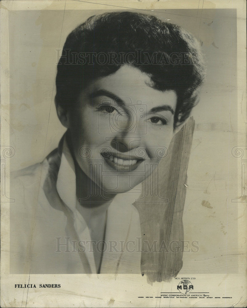 1954 Press Photo Felica Sanders Much More than a Fine Singer - Historic Images