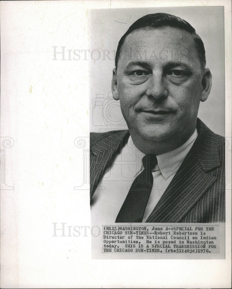1970 Press Photo Robert Robertson is Director of the National Council - Historic Images