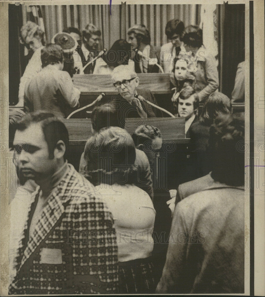 1974 Press Photo Frederic B. Seicke Chicago City Illinois Government Clerk - Historic Images