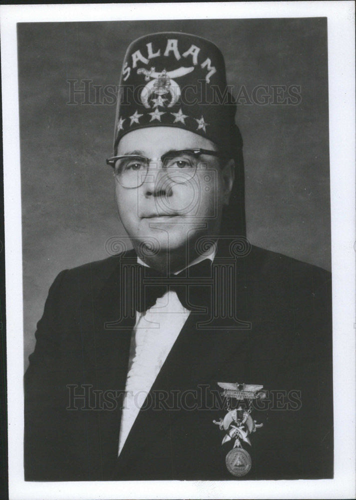 1973 Press Photo Jacob A  Wingerter American Salaam Temple Chicago Illinois - Historic Images