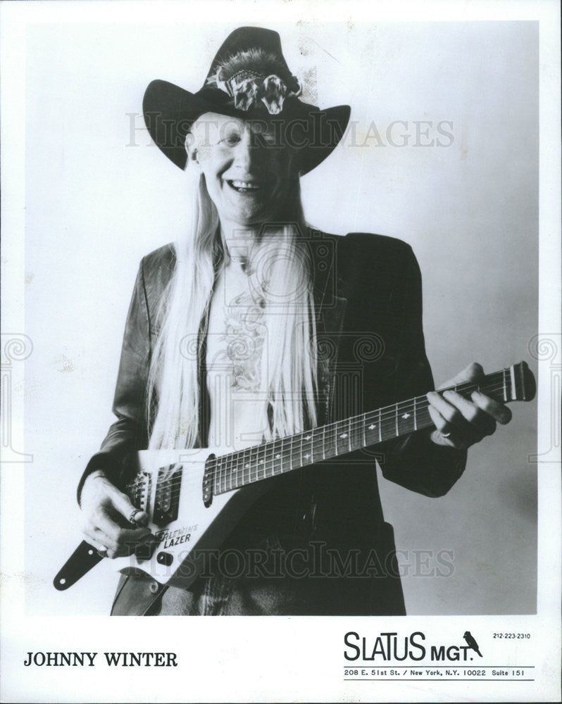 1991 Press Photo Johnny Winter,Blues guitarist - Historic Images