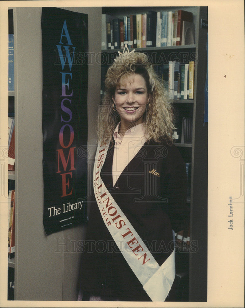 1990 Press Photo Laura Mari Sikorski Miss Teen Illinois - Historic Images