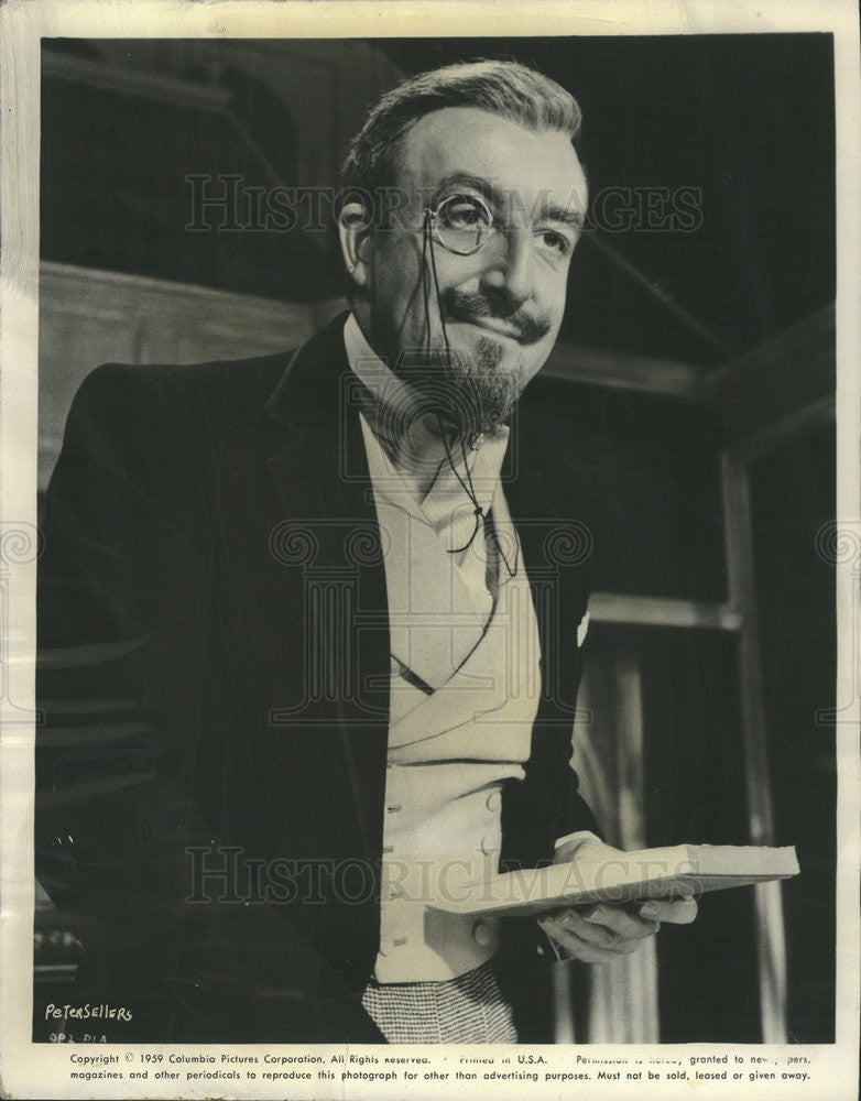 1959 Press Photo Peter Sellers in &quot;the Mouse That Roared&quot; - Historic Images