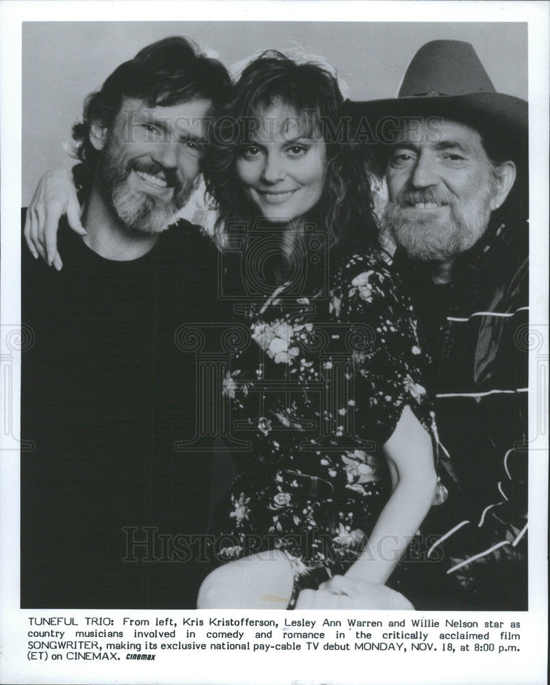 Kris Kistofferson, Lesley Ann, Willie Nelson star as  musicians in &quot;Songwriter. - Historic Images