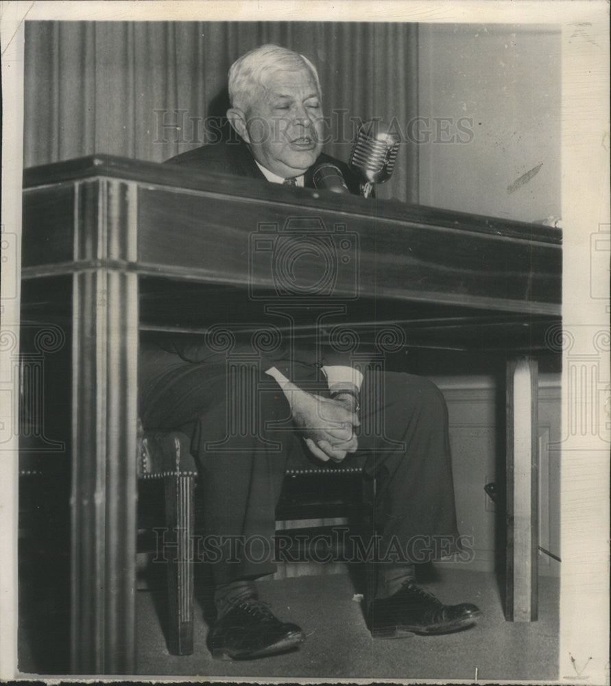 1954 Press Photo Charles E Wilson American CEO General Electric Chicago Illinois - Historic Images