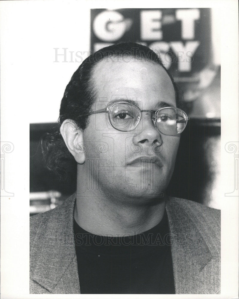 1990 Press Photo Wayne Williams American Music Deejay Jive Records Executive - Historic Images