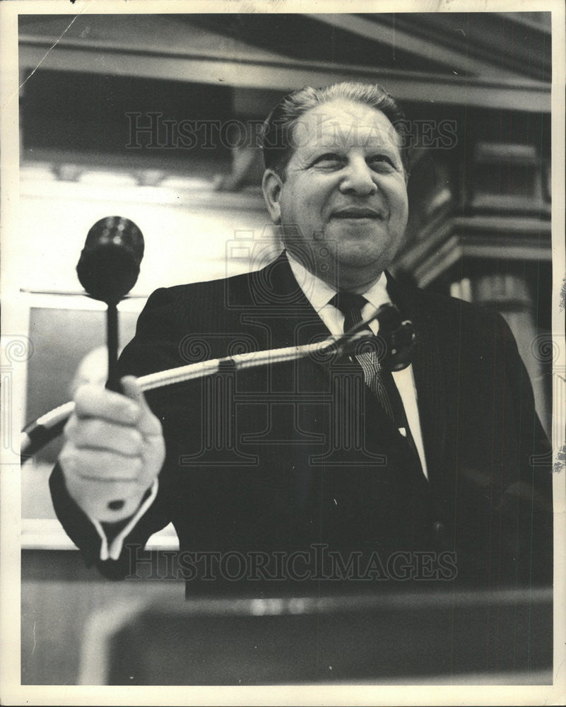 1967 Press Photo LT.GOV. SAMUEL SHAPIRO GOVERNOR OF ILLIONOIS - Historic Images