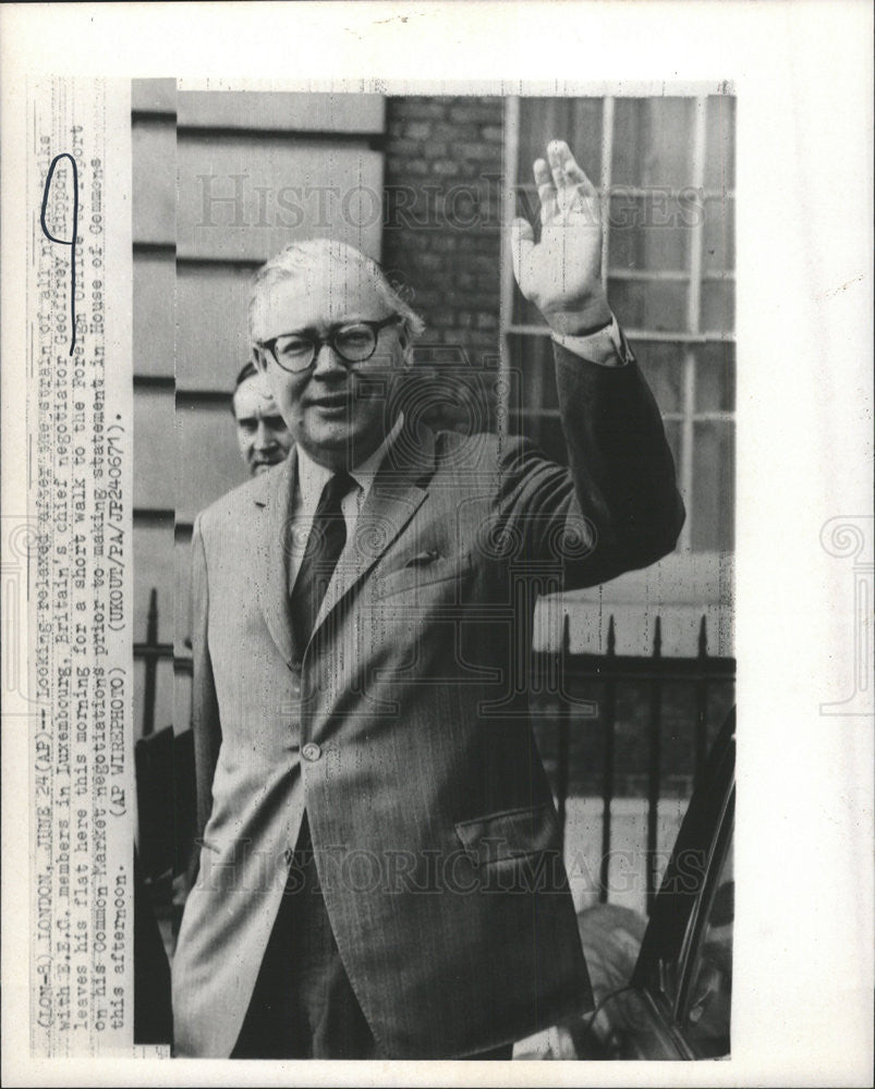 1971 Press Photo Geoffrey Rippon Luxembourg Britain Chief Negotiator - Historic Images