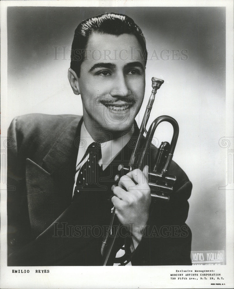 1954 Press Photo Emilio Rayes American Jazz Trumpeter Musician Chicago Illinois - Historic Images