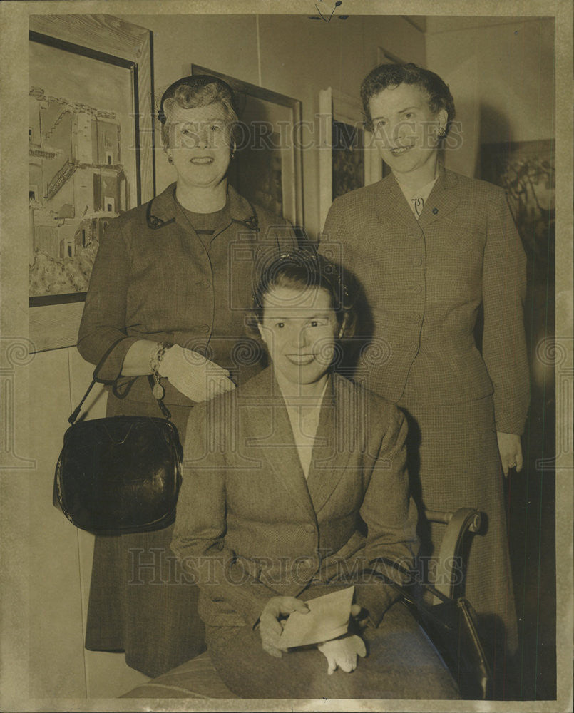 1956 Press Photo Mrs Newtoo Noble Jr Mrs John Bick Mrs Buce Benson - Historic Images