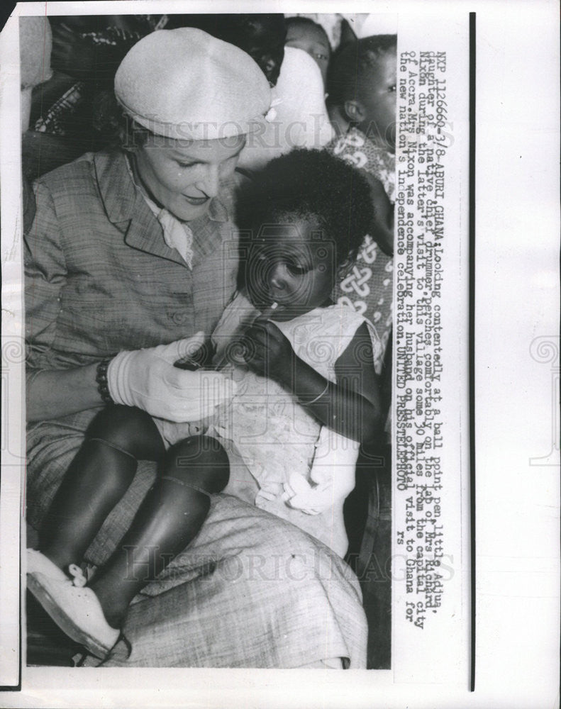 1957 Press Photo Mrs Richard Nixon African Tour Socialist Activist Africa - Historic Images