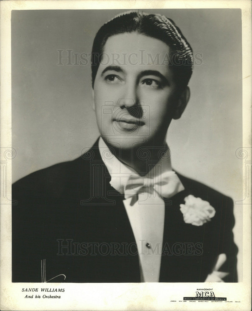 1946 Press Photo Sande Williams Orchestra Musician - Historic Images