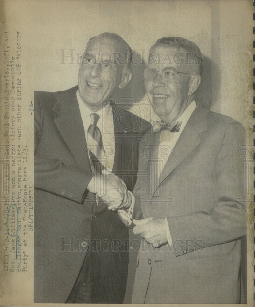 1970 Press Photo Gov Jack Williams Politician - Historic Images