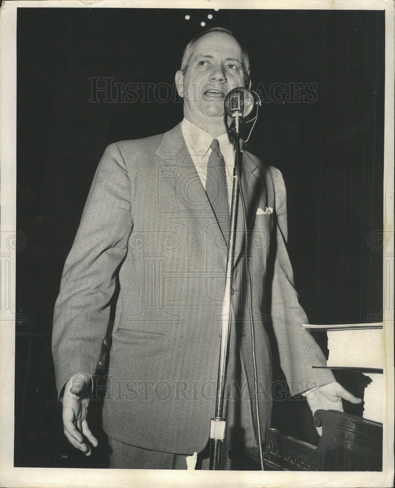 1954 Press Photo Speaker Benjamin C Willis Politician - Historic Images