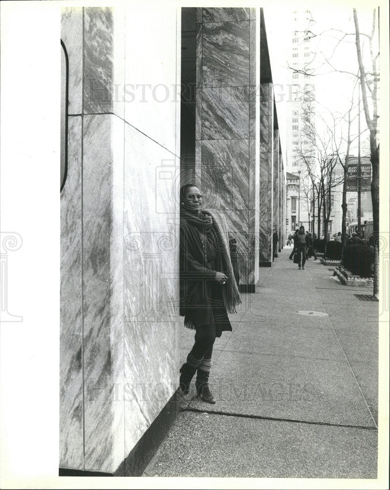 1984 Press Photo Dori Wilson in her office in the water tower place. - Historic Images