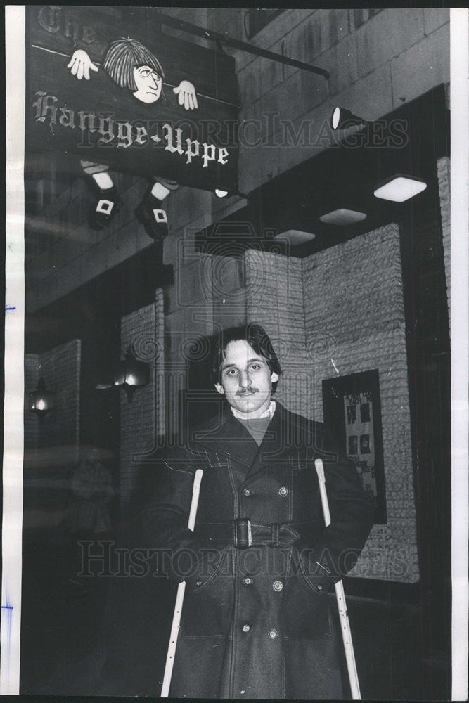 1976 Press Photo Steve Reggi Chicago City Illinois Handicapped Resident - Historic Images