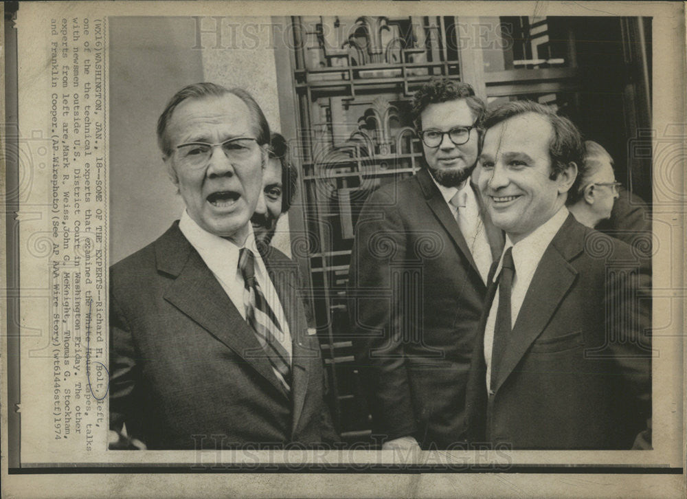 1974 Press Photo Richard Bolt, Mark Weiss, John McKnight &amp; Thomas Stockman - Historic Images