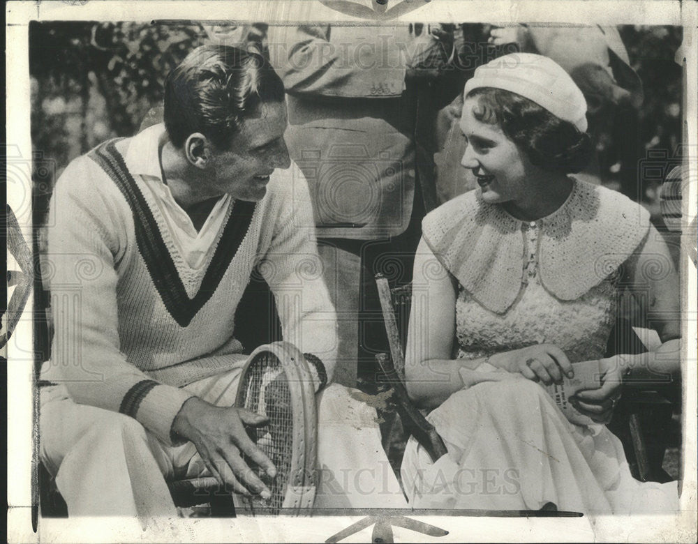 1934 Press Photo MARY LAWSON BRITISH FILM ACTRESS FRED PERRY - Historic Images