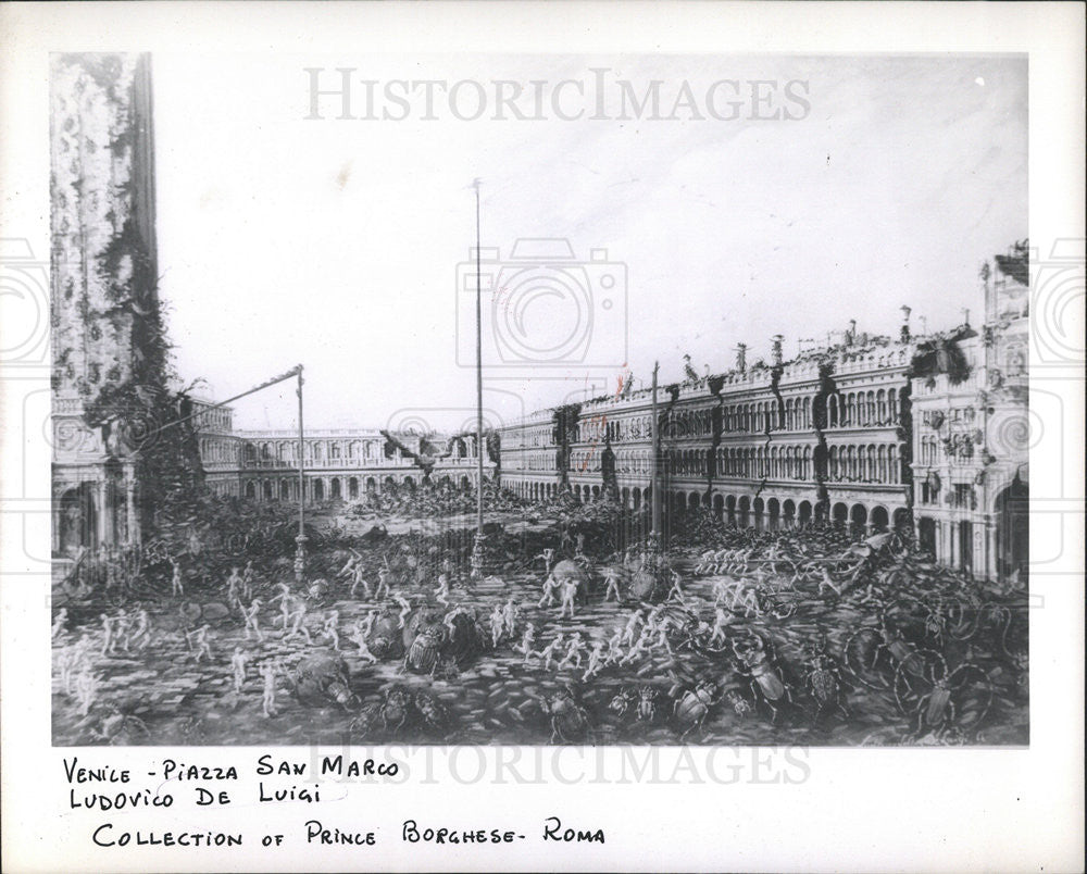 1971 Press Photo Painting Venice-Piazza San Marco - Historic Images