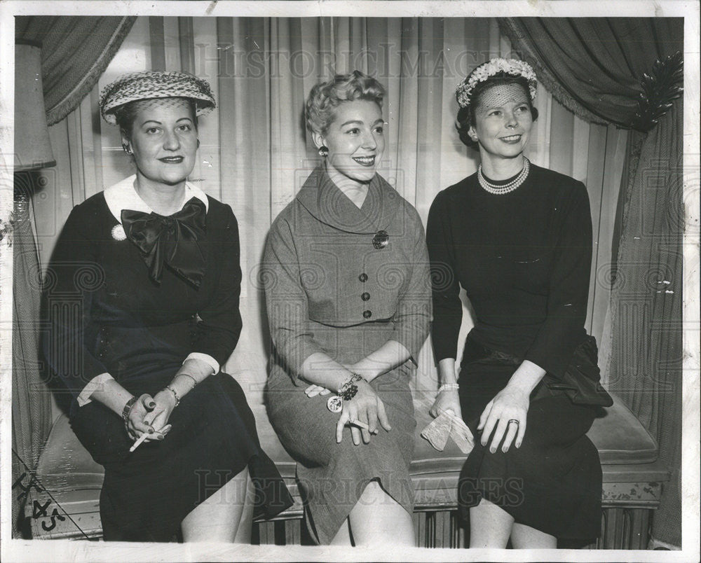 1956 Press Photo MRS. JOSEPH S. LAFFERTY MRS. CHARLES F. MURPHY JR. MRS. HARRY - Historic Images