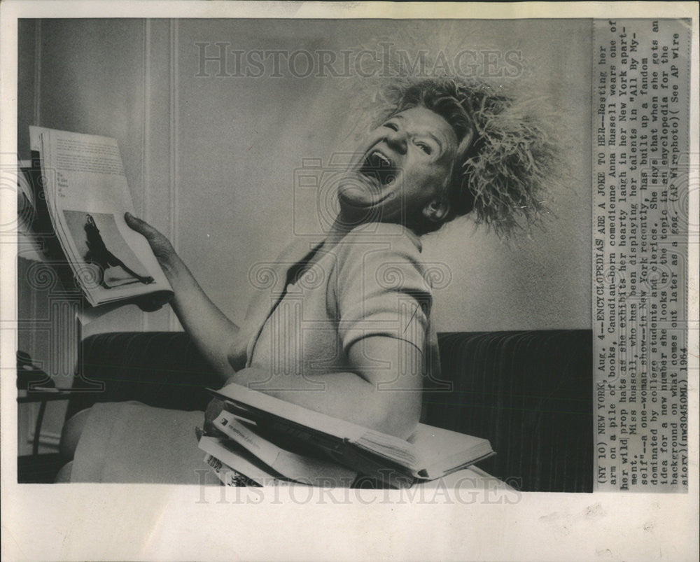 1964 Press Photo Anne Russell,comedienne - Historic Images