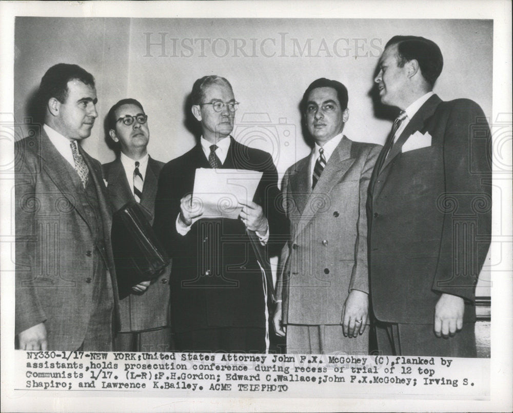 1949 Press Photo US Attorney McGobe - Historic Images