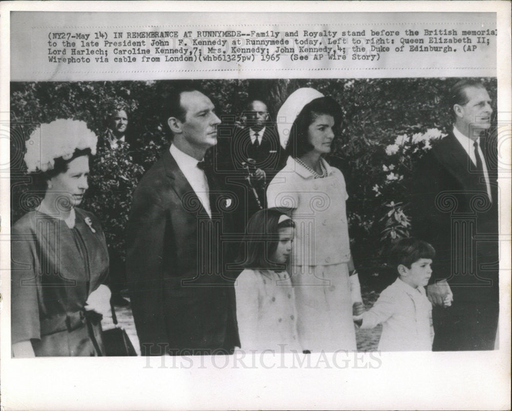 1965 Press Photo British Memorial President John F Kennedy - Historic Images