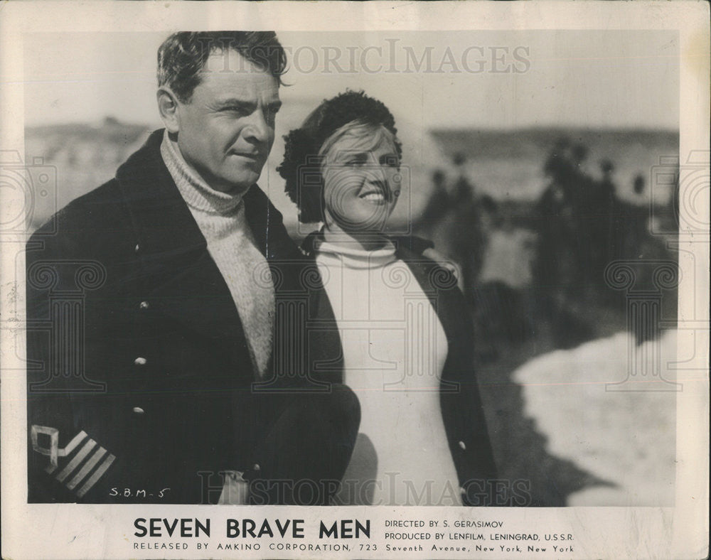 1936 Press Photo Tamara Makarova and Tameri in &quot;Seven Brave Men&quot; - Historic Images