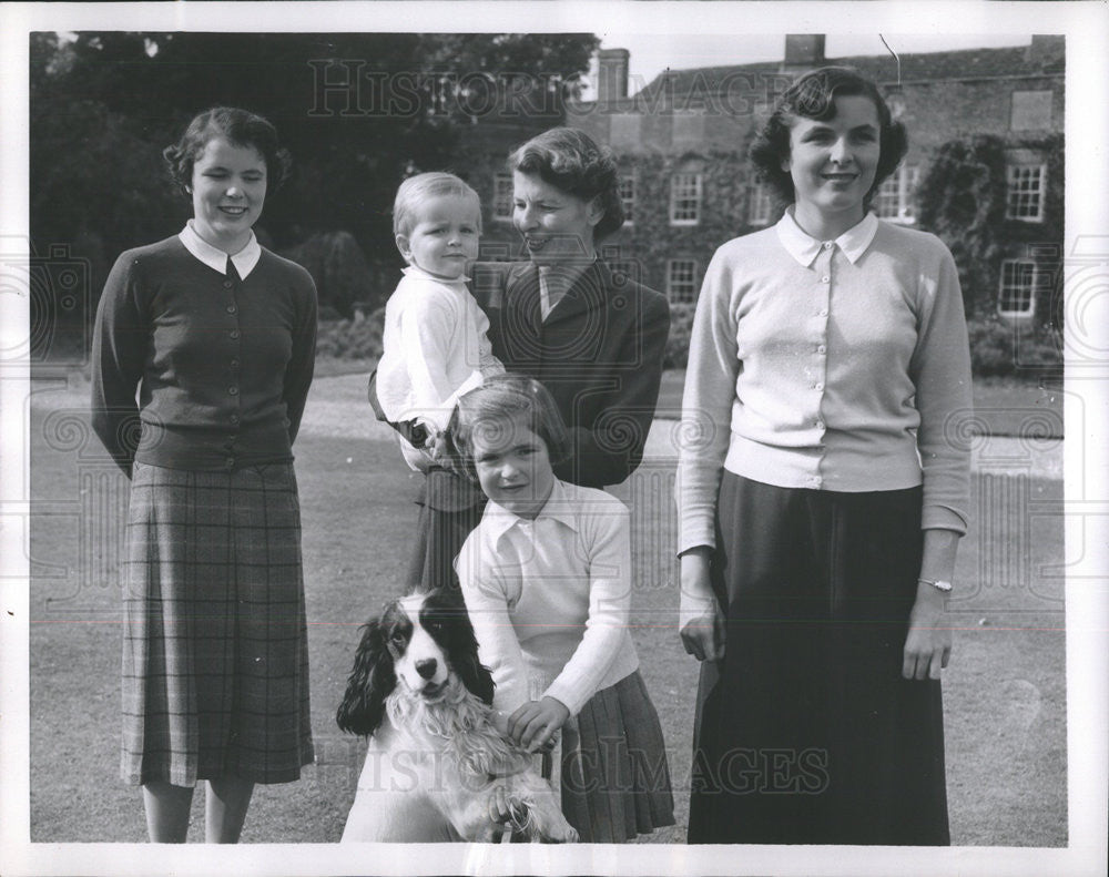 1952 Press Photo Lady Makins, Dwight,Patricia 6 yrs,twins Cynthia and Molly - Historic Images