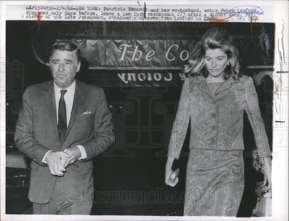 1966 Press Photo Patricia Kennedy and ex husband Peter Lawford - Historic Images