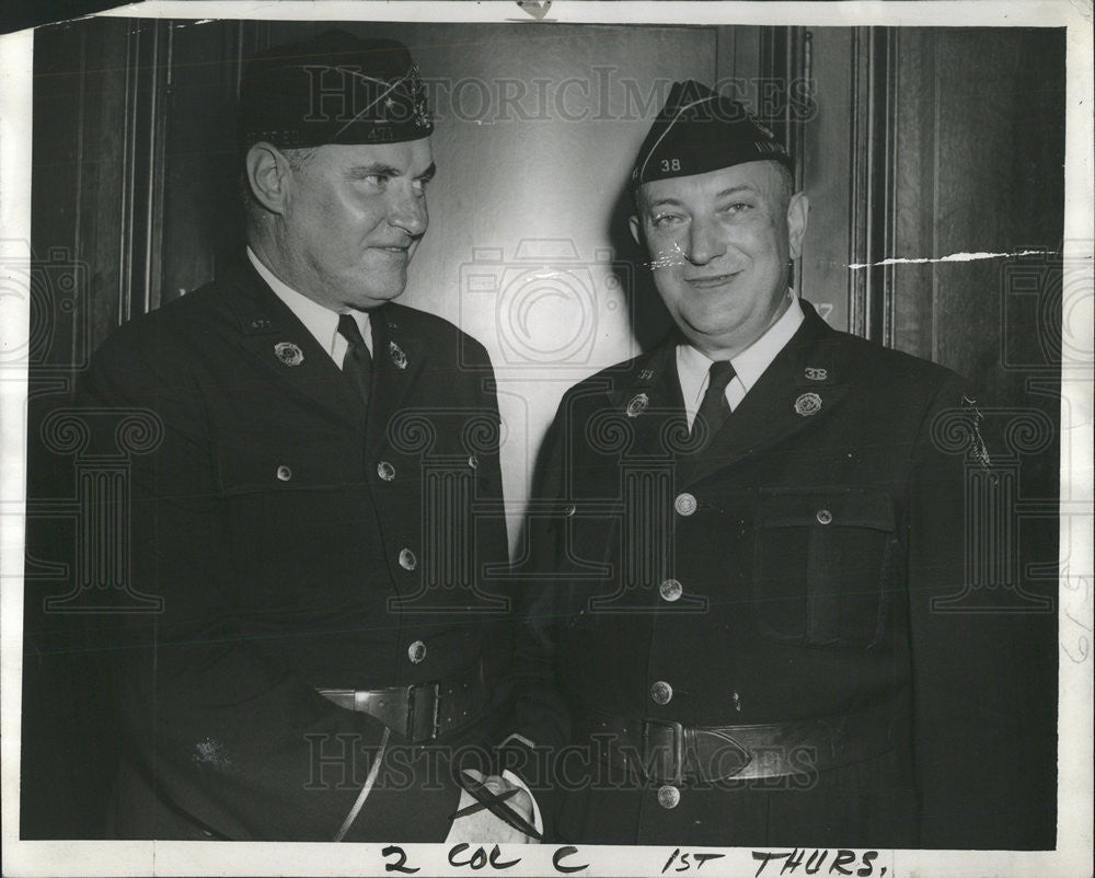1941 Press Photo Arthur E. Canty, Commander And Jay H. Brown, Vice Commander - Historic Images