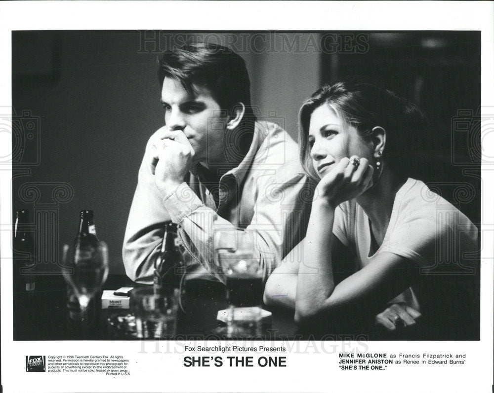 1996 Press Photo Mike McGlone and Jennifer Aniston in&quot;Shes the One&quot; - Historic Images